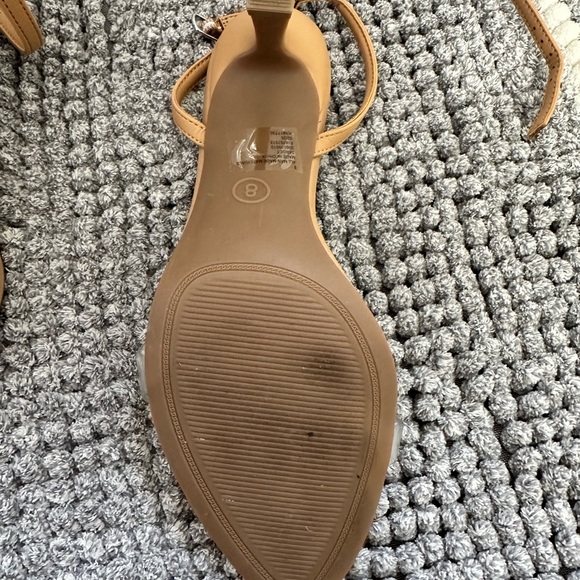 A New Day Tan and Clear Strap Sandals - Picture 3 of 3